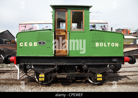 1944 English Electric battery locomotive used by the CEGB at Bolton, Manchester Museum of Science & Industry Stock Photo