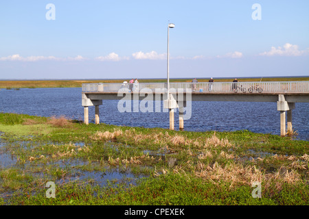 Pier fishing on Lake Okeechobee is a favorite pastime Pahokee Florida Stock  Photo - Alamy