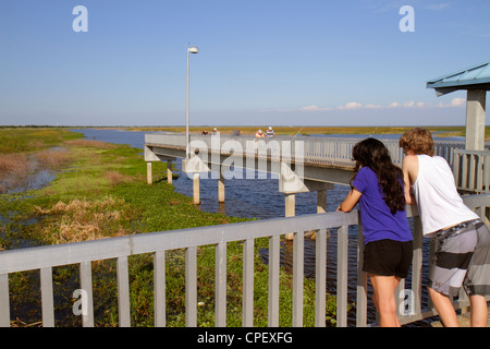 Pier fishing on Lake Okeechobee is a favorite pastime Pahokee Florida Stock  Photo - Alamy