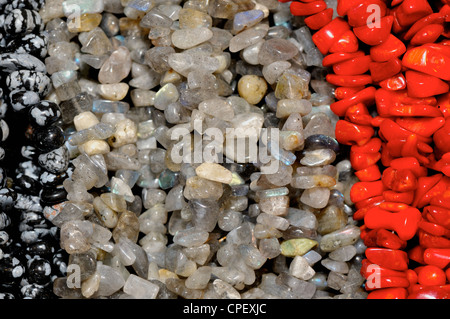 Semi precious stone necklace Stock Photo