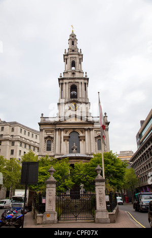 St Mary le Strand in Aldwych - London Stock Photo