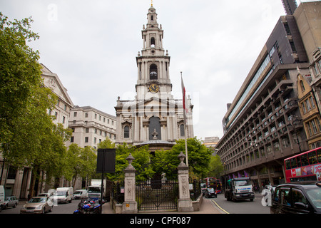 St Mary le Strand in Aldwych - London Stock Photo