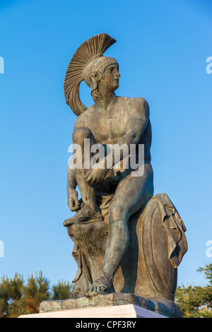 Statue of ancient Greek Hero Theseus in Athens Stock Photo