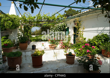 Paleokastritsa Monastery also known as Theotokos Monastery, Greek island of Corfu Stock Photo