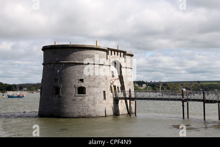 The Martello Tower on Front Street in Pembroke Dock Stock Photo