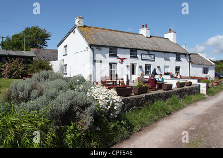 The Old Point House on the Pembrokeshire Coastal path Stock Photo