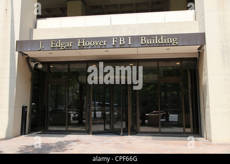 Entrance to J. Edgar Hoover FBI Building in Washington, D.C. Stock Photo