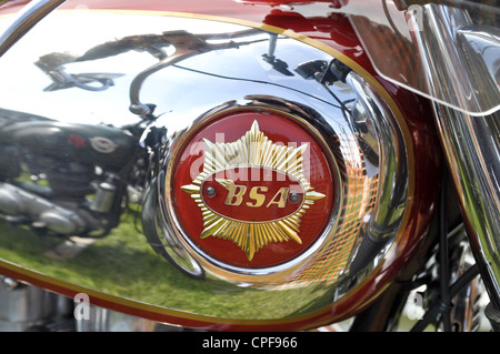 BSA Motorcycle petrol tank badge Stock Photo