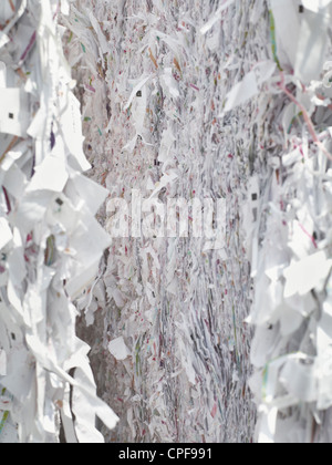 Recycled paper and waste from a printing press in Johor, Malaysia. Stock Photo