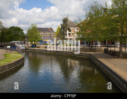 River Thet Thetford town centre Norfolk England Stock Photo