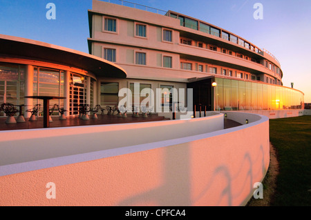 The historic Midland Hotel in Morecambe Lancashire England, an Art Deco masterpiece first opened in 1933 and restored in 2008 Stock Photo