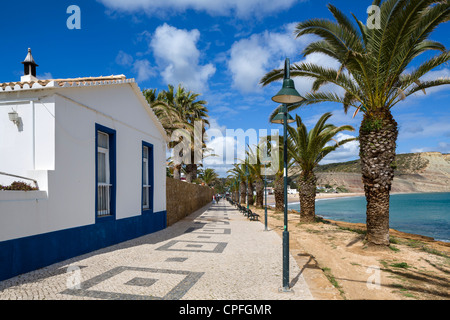 Seafront and beach in Luz, Algarve, Portugal Stock Photo