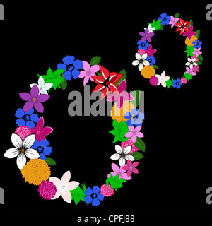 Floral alphabet letter for using in web and print design. Vector ...