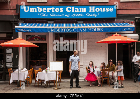 Little Italy Umbertos Clam House Manhattan New York City USA Stock Photo -  Alamy