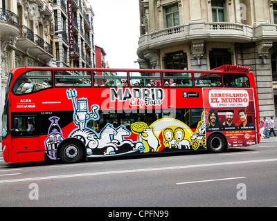 City Tour bus in Madrid, Spain Stock Photo