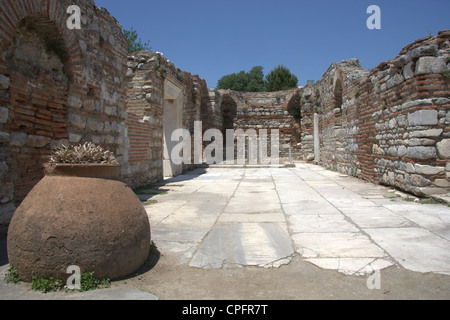 Ephesus: The Church of St. John (circa 550 AD) The Altar Stock Photo