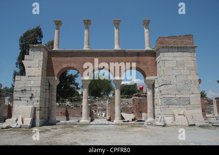 Ephesus: The Church of St. John (circa 550 AD) measures 130 by 65 m Stock Photo