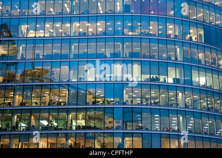 England, London, Southwark, More London Piazza, Office Windows Stock Photo