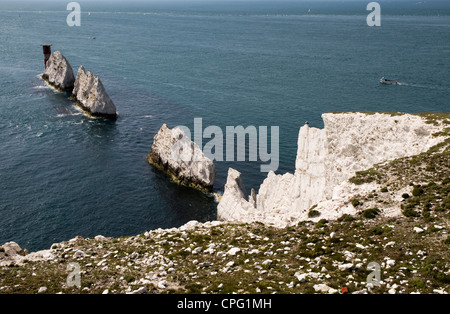 The Needles on the Isle of Wight Stock Photo