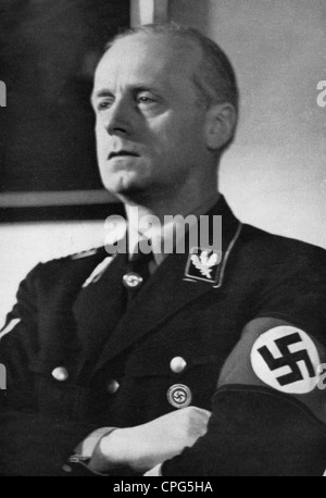 Ribbentrop, Joachim von, 30.4.1893 - 1.10.1946, German politician (NSDAP), Foreign Minister 4.2.1938 - 8.5.1945, half length, SS uniform, circa 1940, , Stock Photo