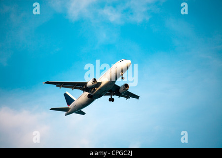 Commercial airplane take off Stock Photo