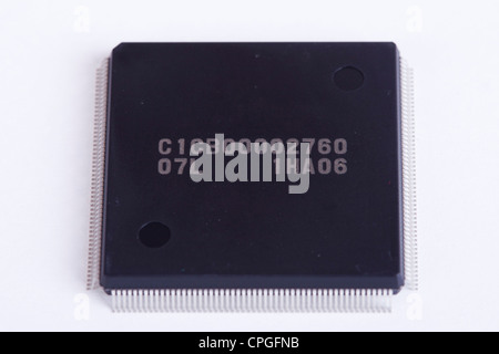 IC's and QFP's used in SMT / SMD electronics PCB assembly. Stock Photo