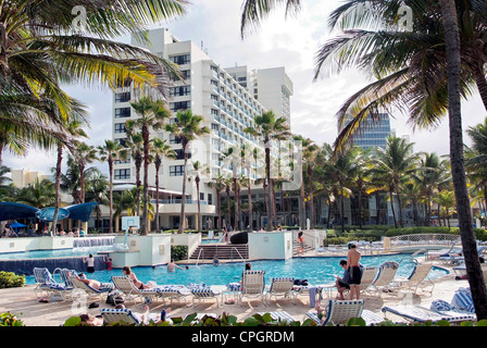 PUERTO RICO Caribbean resort island  San Juan La Concha - The Caribe Hilton Stock Photo