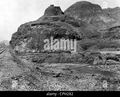 geography / travel, Pakistan, transport, streets, street and railway to the Khyber Pass, 1950s, Additional-Rights-Clearences-Not Available Stock Photo