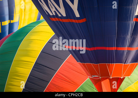 Balloons being inflated at the Bristol International Balloon Festival 2007 Bristol England UK Stock Photo