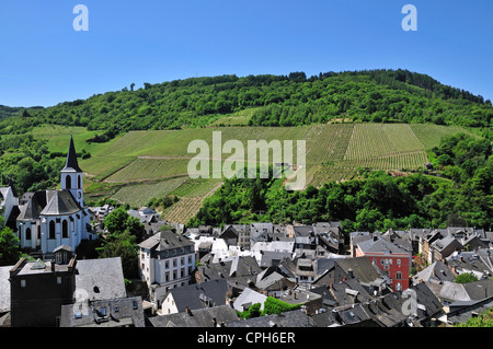 Bernkastel, Germany, Europe, circle, ring, Moselle, Palatinate, Rhineland, town, valley, Trabach, Traben, Trarbach, wine, wine c Stock Photo