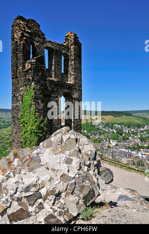 1350, Bernkastel, Germany, Europe, Grevenburg, circle, ring, Moselle, Palatinate, Rhineland, ruins, Traben, Trarbach, wine, wine Stock Photo