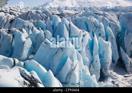 Knik Glacier, ice Chugach Mountains, Alaska Stock Photo