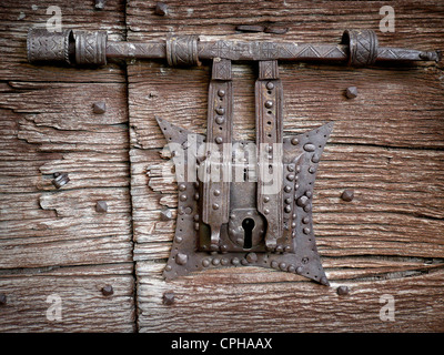 Middle age door lock Stock Photo