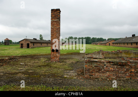 Auschwitz Birkenau (Auschwitz II) Concentration Camp, near Krakow, Poland Stock Photo