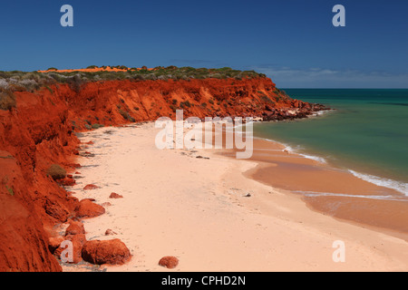 Cape Peron North, Francois Peron, National, park, western Australia, Australia, west coast, coast, beach, seashore, dunes, red s Stock Photo