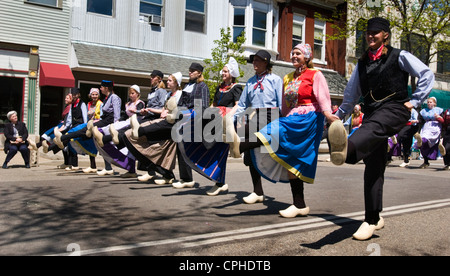 Klompen dancers at Tulip Time Festival in Holland, Michigan Stock Photo ...