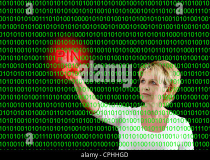 Symbolic image,  computer hackers, data security, computer crime, Internet crime, Internet security,  data theft. Stock Photo
