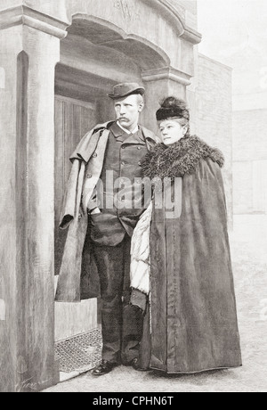 Fridtjof Wedel-Jarlsberg Nansen, Norwegian explorer, 1861 –1930, and wife Helene. Stock Photo