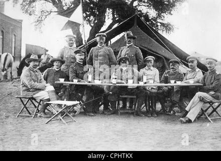 Lothar von Trotha with officers during the Herero uprising, 1905 Stock Photo