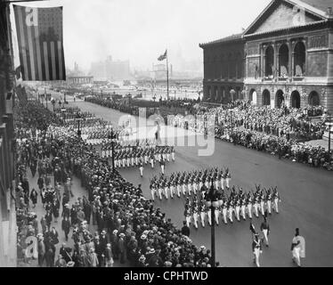 Military Parade in Chicago, 1927 Stock Photo