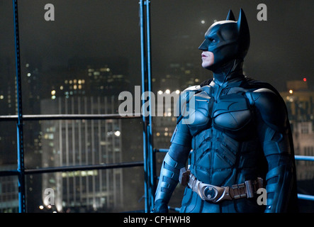 THE DARK KNIGHT RISES 2012 Warner Bros film with  Christian Bale as Batman Stock Photo