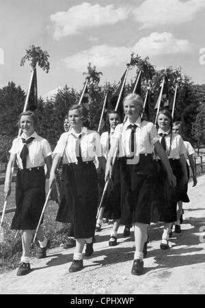 Deployment of BDM Girls, 1936 Stock Photo