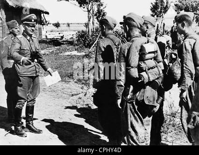Galician volunteers of the Waffen-SS on the Eastern front, 1944 Stock Photo