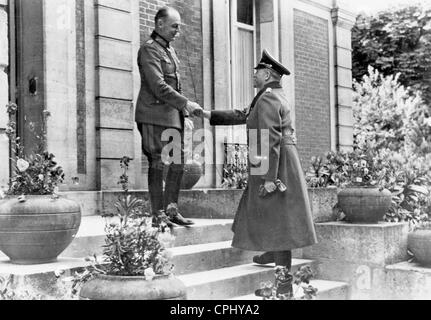 Heinz Guderian with Gerd von Rundstedt, 1944 Stock Photo
