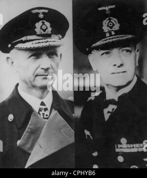 Karl Doenitz and Erich Raeder, 1943 Stock Photo