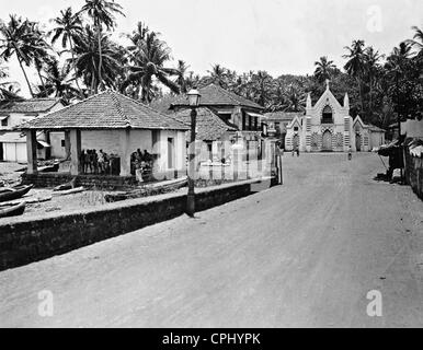 A street in Panaji, 1930 Stock Photo