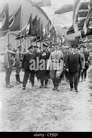 Adolf Hitler, Heinrich Himmler and Rudolf Blohm after the launch of the Wilhelm Gustloff, 1937 Stock Photo