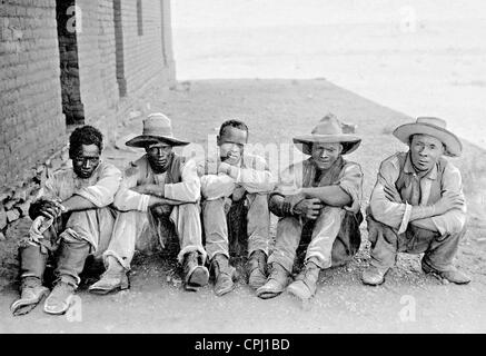 Herero prisoner in German Southwest Africa, 1905 Stock Photo