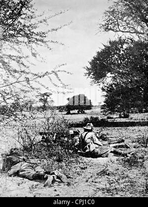 Soldiers of the protection force during the Herero uprising in German Southwest Africa, 1904 Stock Photo