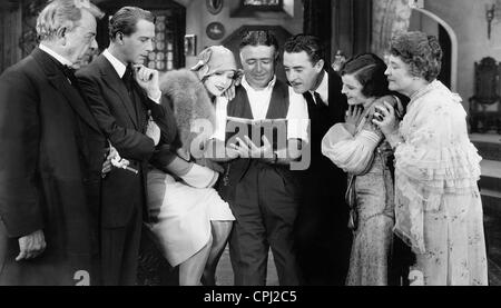 Lars Hanson, Greta Garbo, Clarence Brown and John Gilbert Stock Photo